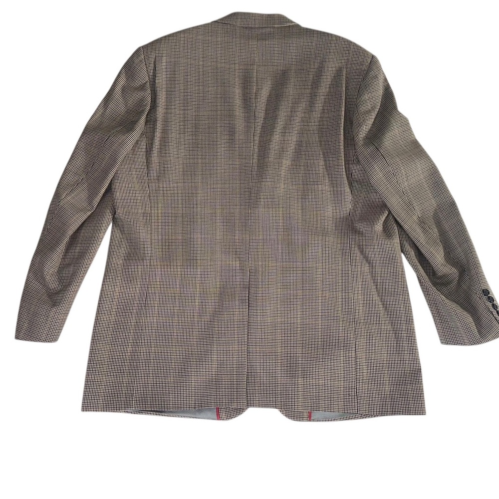Pendleton Men’s 100% Wool Houndstooth Beige Blazer Sport Coat 48L - Picture 3 of 10